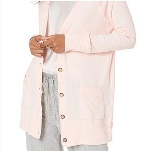 Splendid x 125 Vogue Pink Button-Up Cardigan Sweater